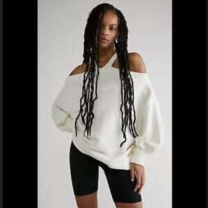 Free People These Shoulders Pullover Slouchy Cold shoulder